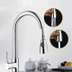 Robinet De Cuisine Extractible Eau Chaude Et Froide Rotation 360° Cartouche Céramique Économie D’Eau En Cuivre Sans Plomb