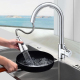 Robinet De Cuisine Extractible Eau Chaude Et Froide Rotation 360° Cartouche Céramique Économie D’Eau En Cuivre Sans Plomb - w...