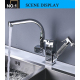Robinet Mitigeur De Cuisine En Cuivre Monotrou Pour Eau Chaude Et Froide Avec Douchette Extractible Et Bec Pivotant À 360° - ...