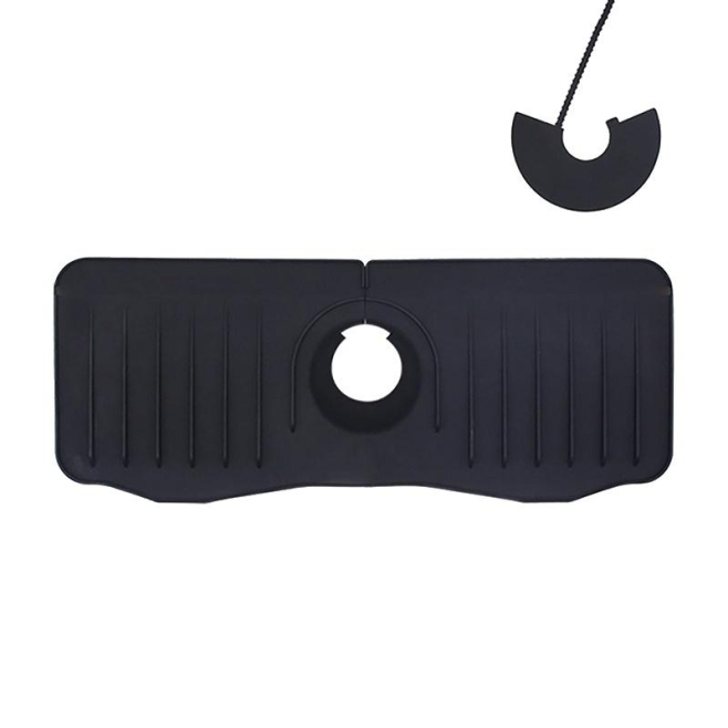 Tapis Égouttoir Pour Robinet En Silicone Anti Éclaboussures Avec Évacuation Et Bord Étanche Lavable Au Lave Vaisselle - www.y...