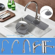 Tapis Évier Pour Robinet Anti Éclaboussures En Silicone Avec Évacuation Rapide Et Bord Étanche 37x14,7x2 Cm - www.yonis-shop.com