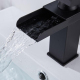 Robinet De Lavabo Monotrou Pour Salle De Bain À Bec Haut Cartouche Céramique Anti Éclaboussures Résistant À La Rouille - www....