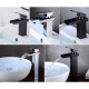 Robinet De Lavabo Monotrou Pour Salle De Bain À Bec Haut Cartouche Céramique Anti Éclaboussures Résistant À La Rouille - www....