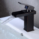 Robinet De Lavabo Monotrou À Bec Large Cartouche Céramique Sans Éclaboussures Surface Anti Rouille Et Usure Résistante