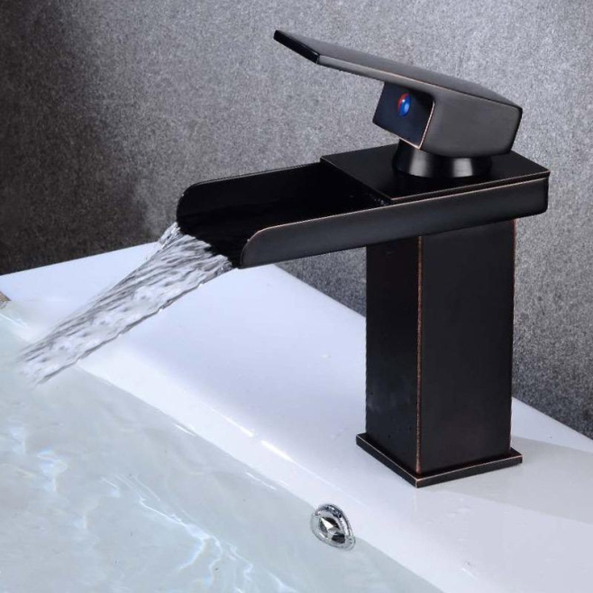 Robinet De Lavabo Monotrou À Bec Large Cartouche Céramique Sans Éclaboussures Surface Anti Rouille Et Usure Résistante - www....
