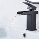 Robinet De Lavabo Col De Cygne Large Monotrou Avec Cartouche Céramique Anti Éclaboussures Résistant À La Rouille