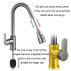 Robinet De Cuisine Extractible Eau Chaude Froide Avec Affichage Numérique Sans Pile Corps En Cuivre - www.yonis-shop.com
