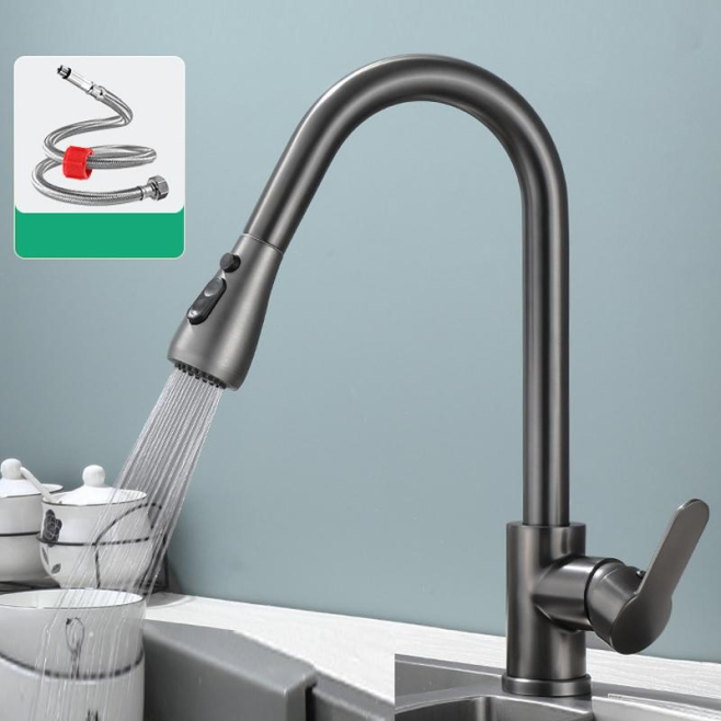 Robinet De Cuisine Extractible Eau Chaude Et Froide Avec Affichage Digital Sans Pile En Cuivre 59 Et Cartouche Céramique - ww...