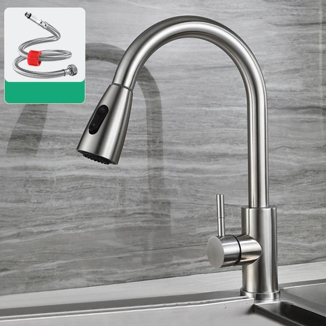Robinet De Cuisine Extensible Eau Chaude Et Froide Affichage Numérique Sans Pile En Laiton 59 Automatique Rétractable - www.y...