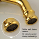 Robinet De Lavabo Eau Chaude Et Froide Doré En Cuivre Bec Court Avec Cartouche Céramique Et Mousseur Économiseur D Eau - www....