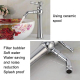 Robinet De Lavabo Eau Chaude Et Froide Doré En Cuivre Bec Court Avec Cartouche Céramique Et Mousseur Économiseur D Eau - www....