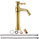 Robinet De Lavabo Salle De Bain Haute Sur Pied Doré En Cuivre Mitigeur Céramique Économiseur D’Eau 35 Mm - www.yonis-shop.com