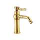 Robinet De Lavabo Eau Chaude Et Froide En Cuivre Doré Format Court Aérateur Économiseur D’Eau Cartouche Céramique - www.yonis...