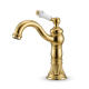 Robinet De Lavabo Mitigeur Eau Chaude Et Froide Style Rétro En Cuivre Doré Avec Mousseur À Jet Doux - www.yonis-shop.com