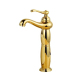 Robinet De Lavabo Eau Chaude Et Froide En Cuivre Doré Style Rétro À Bulleur Fin Modèle Haut - www.yonis-shop.com