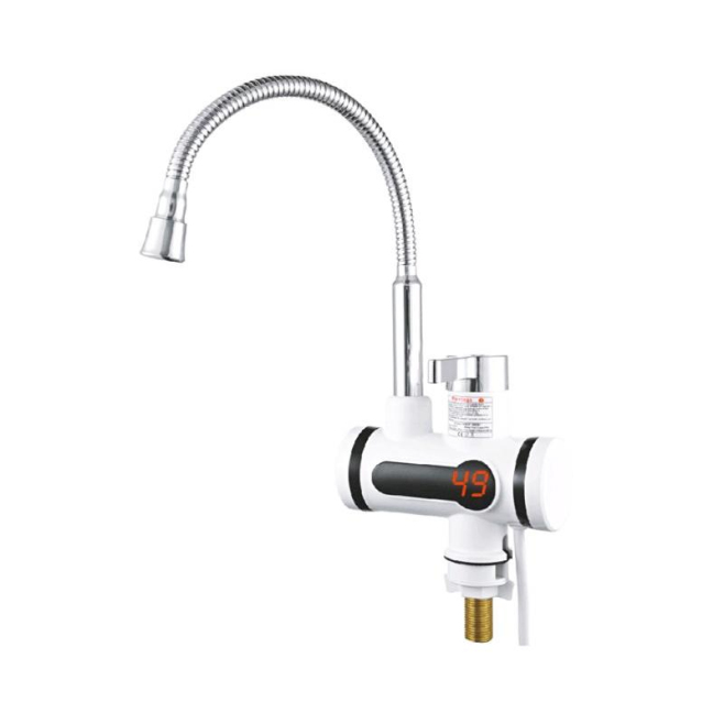 Robinet Électrique Instantané Eau Chaude Et Froide Avec Affichage Numérique Chauffage En 3 Secondes Inox 3000 W - www.yonis-s...