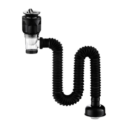 Bonde De Lavabo Anti Odeurs En Inox Avec Évacuation Orientable À 360° Panier Filtrant Et Joint Universel 40/50