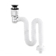 Bonde De Lavabo Anti Odeur En Acier Inoxydable À Évacuation Rapide Rotation 360° Filtre Amovible Joint Universel 40 50
