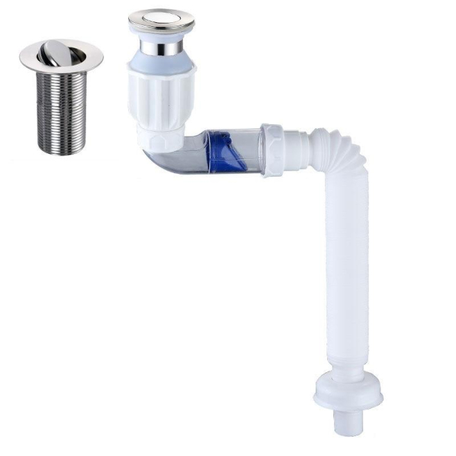 Siphon De Lavabo Anti-Odeurs En Acier Inoxydable À Évacuation Rapide Sortie Orientable À 360° Nettoyage Facile”】【 - www.yonis...