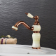 Robinet De Lavabo Eau Chaude Et Froide En Cuivre Or Rose À Rotation 360 Degrés Anti Fuite