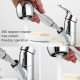 # Robinet Mitigeur D’Évier À Douchette Extractible Noir Tuyau Télescopique 360° Eau Chaude Et Froide Double Jet - www.yonis-s...