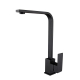 Robinet De Cuisine Rotatif Eau Chaude Et Froide En Acier Inoxydable Noir Cartouche Céramique Pour Évier