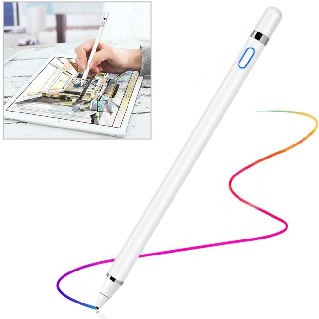 Stylet Tactile Actif Pour Tablettes Et Téléphones Pointe Sensible 1,4 Mm Autonomie 12 Heures Recharge Micro USB - www.yonis-s...