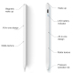 Stylet Capacitif Pour iPad Avec Rejet De Paume Sensibilité À L’inclinaison Pointe Fine 1,4 mm Et Autonomie De 10 Heures - www...