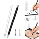 Stylet Capacitif Deux En Un Pour Smartphone Et Tablette Avec Embout Disque 7 Mm Et Fibre Argentée Sans Recharge - www.yonis-s...