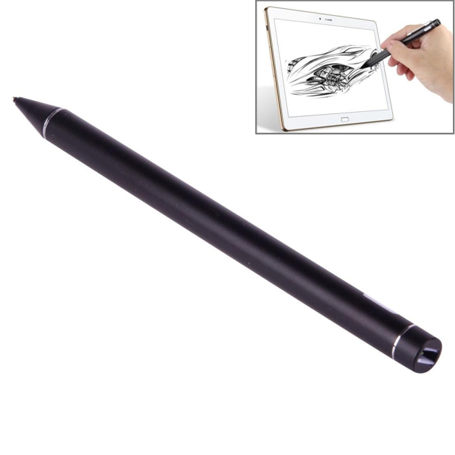 Stylet Tactile Rechargeable Pour Smartphones Et Tablettes Pointe Métallique 2,3 mm Autonomie 12 h Compatible iPhone iPad Sams...