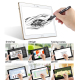 Stylet Tactile Rechargeable Pour Smartphones Et Tablettes Pointe Métallique 2,3 mm Autonomie 12 h Compatible iPhone iPad Sams...