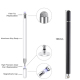 Stylet Capacitif 2 En 1 Pour Smartphone Et Tablette Pointe Disque Transparente 7 Mm Embout Fibre Argentée Sans Recharge - www...