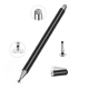 Stylet Tactile Capacitif 2 En 1 Pour Écriture Sur Smartphone Et Tablette Pointe Disque Transparente 7 Mm Embout Fibre Argenté...