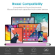 Stylet Universel Pour Écran Tactile À Double Embout Tissu Et Silicone En Aluminium Pour Smartphone Et Tablette 140 Mm 30 G - ...