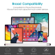 Stylet Universel Pour Écran Tactile À Double Embout Tissu Et Silicone En Aluminium Pour Smartphone Et Tablette 140 Mm 30 G - ...