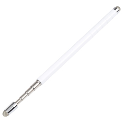 Stylet Tactile Pour Smartphone Et Tablette À Double Embout En Tissu Rétractable En Alliage D’Aluminium