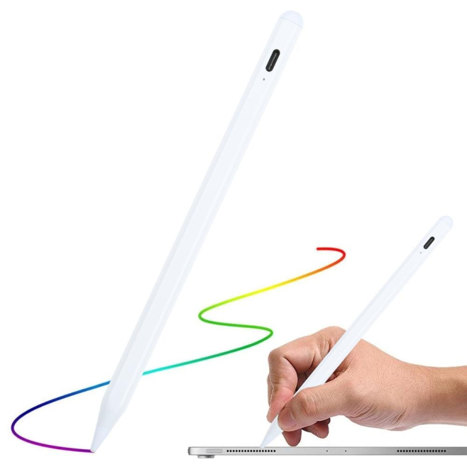 Stylet Capacitif Universel Pour Écrans Tactiles Pointe Fine Recharge USB Type-C Autonomie 8 À 10 Heures Pointe Remplaçable - ...