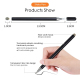 Stylet Tactile 2 En 1 Pour Tablettes Et Smartphones Avec Capuchon Magnétique Chiffon En Fibre Et Embout Disque En Cuivre - ww...