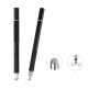 Stylet Capacitif 2 En 1 Pour Écriture Et Dessin Avec Disque Transparent 7 Mm Et Tête En Fibre Argentée 6 Mm Sans Recharge - w...