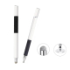 Stylet Capacitif 2 En 1 Pour Écriture Et Dessin Avec Disque Transparent 7 Mm Et Tête En Fibre Argentée 6 Mm Sans Recharge - w...