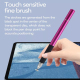 Stylet Capacitif 2 En 1 Pour Écriture Et Dessin Avec Disque Transparent 7 Mm Et Tête En Fibre Argentée 6 Mm Sans Recharge - w...