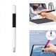 Stylet Capacitif 2 En 1 Pour Écriture Et Dessin Avec Disque Transparent 7 Mm Et Tête En Fibre Argentée 6 Mm Sans Recharge - w...