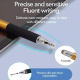 Stylet Capacitif 2 En 1 Pour Écriture Et Dessin Avec Disque Transparent 7 Mm Et Tête En Fibre Argentée 6 Mm Sans Recharge - w...