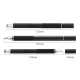 Stylet Capacitif 2 En 1 Pour Écriture Et Dessin Avec Disque Transparent 7 Mm Et Tête En Fibre Argentée 6 Mm Sans Recharge - w...