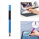 Stylet Capacitif 2 En 1 Pour Écriture Et Dessin Avec Disque Transparent 7 Mm Et Tête En Fibre Argentée 6 Mm Sans Recharge - w...