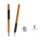 Stylet Capacitif 2 En 1 Pour Écriture Et Dessin Avec Disque Transparent 7 Mm Et Tête En Fibre Argentée 6 Mm Sans Recharge - w...