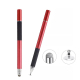 Stylet Capacitif 2 En 1 Pour Écriture Et Dessin Avec Disque Transparent 7 Mm Et Tête En Fibre Argentée 6 Mm Sans Recharge - w...