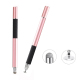Stylet Capacitif 2 En 1 Pour Écriture Et Dessin Avec Disque Transparent 7 Mm Et Tête En Fibre Argentée 6 Mm Sans Recharge - w...