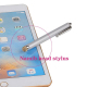 Stylet Capacitif Universel Pour Smartphone Et Tablette Embout En Fibre Argentée N'Endommage Pas L'Écran Cordon Anti Perte - w...