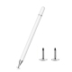 Stylet Tactile Capacitif Pour Écriture Et Dessin Disque Transparent 7 Mm 2 Pointes Remplaçables Capuchon Magnétique Pour Smartphone Tablette